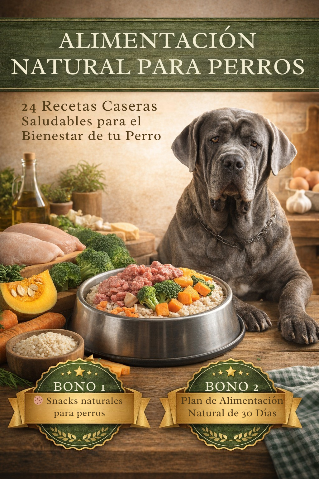 Alimentación Natural para Perros — Guía Práctica con 24 Recetas Caseras